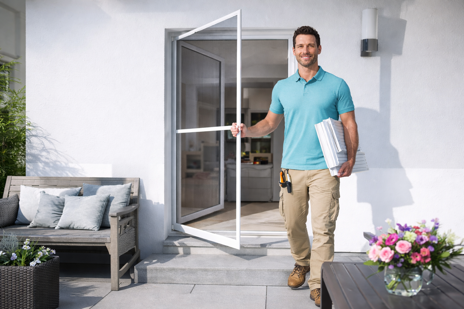 Mosquitera abatible en Sant Cugat del Vallès